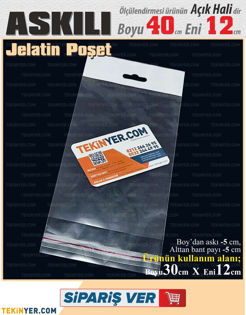 12x40 cm Askılı Jelatin