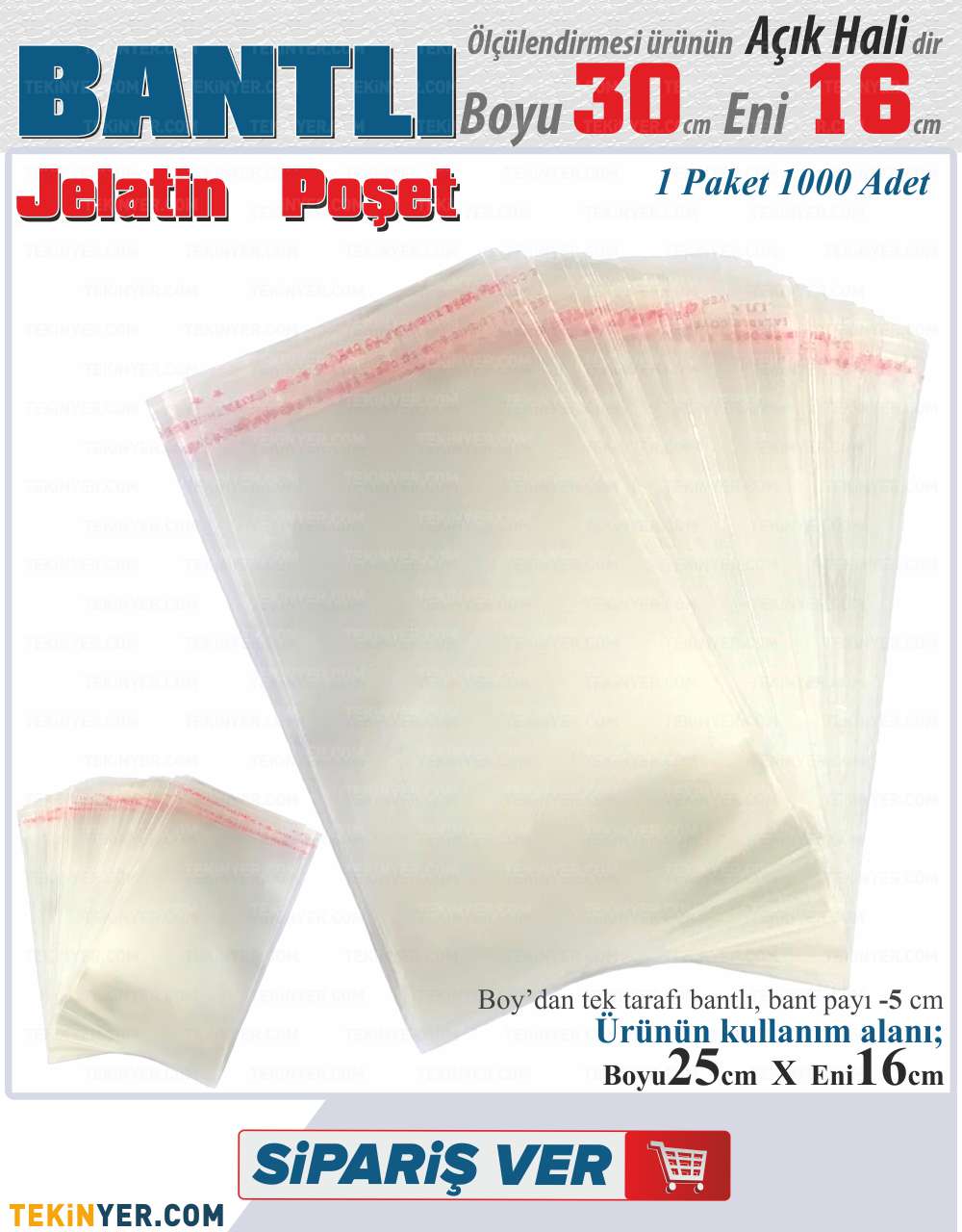 16x30 Bantlı Jelatin
