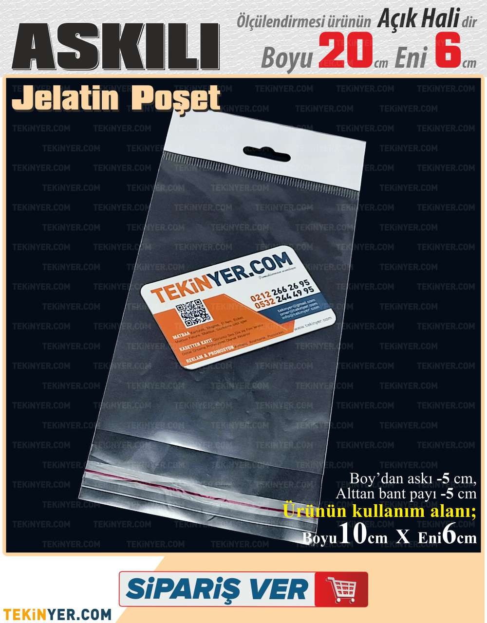 6x20 cm Askılı Jelatin